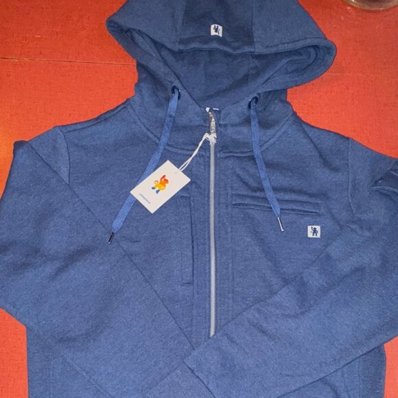 NWT pleepleus Adventure Classic Blue Zip Hoodie Size M - Picture 2 of 7